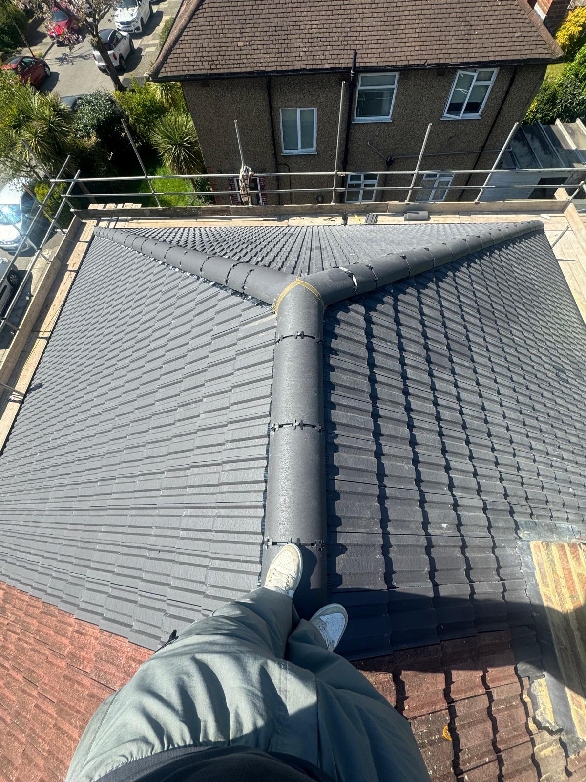 New slate roof installation by Apex UK Roofing